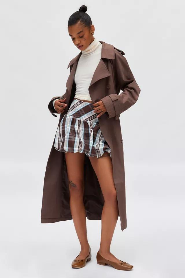 Urban Renewal Remnants Plaid Bubble Hem Mini Skirt Product Image