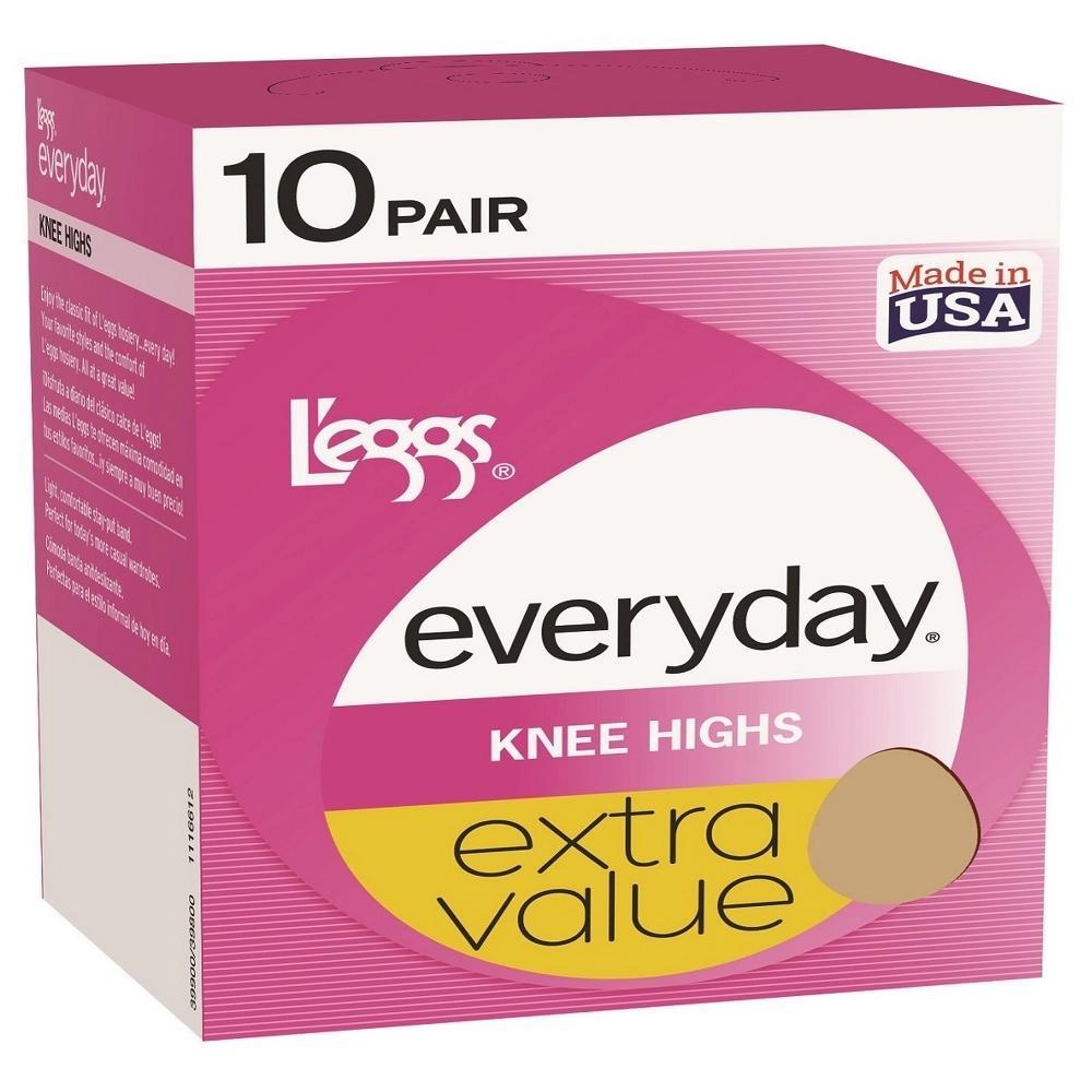 Leggs Everyday Womens 10pk Knee Highs L Product Image