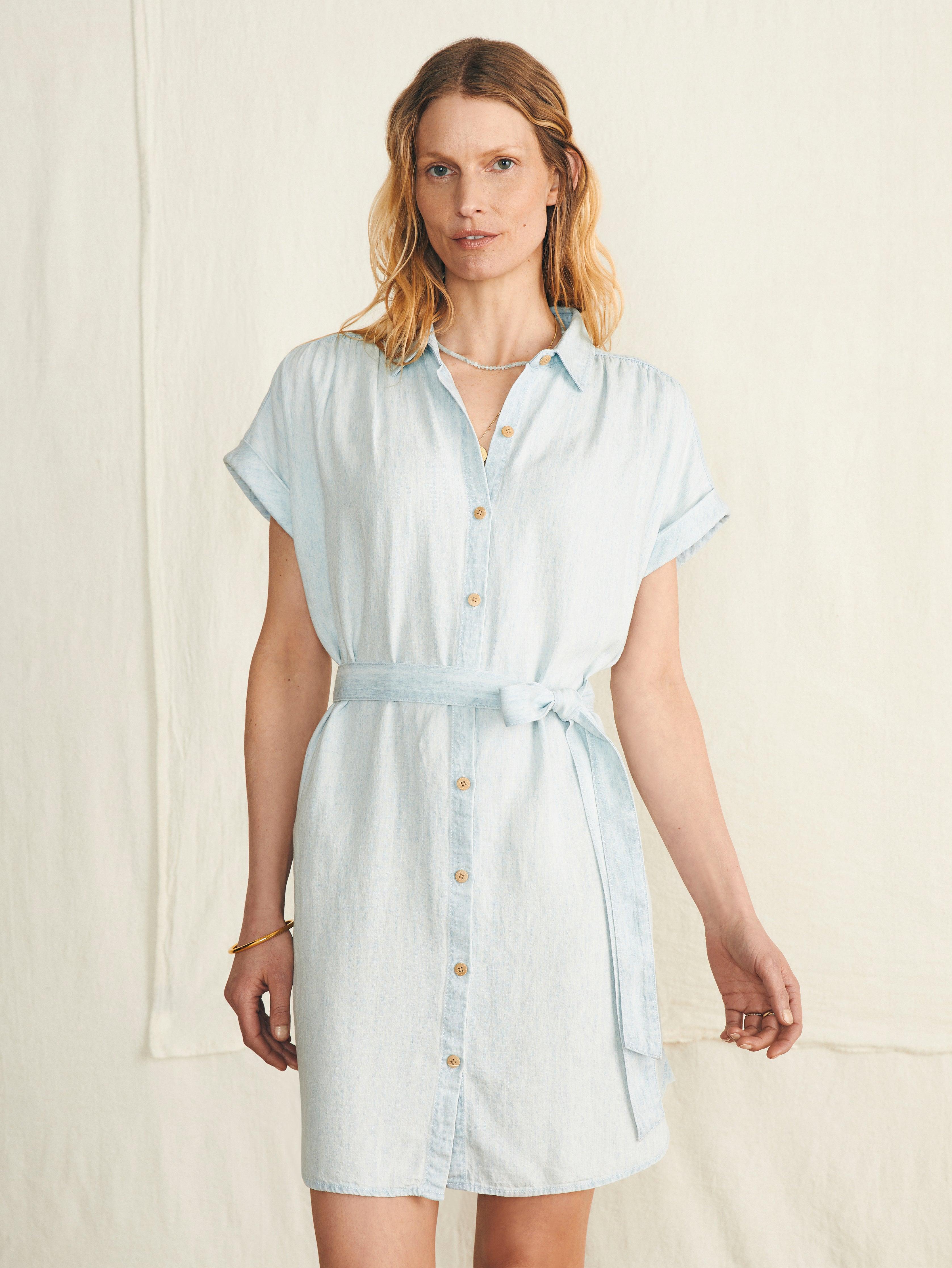 Tried & True Breeze Shirtdress - Icy Blue Wash Female Product Image