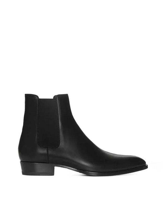 Wyatt Leather Chelsea Boots In Black Product Image