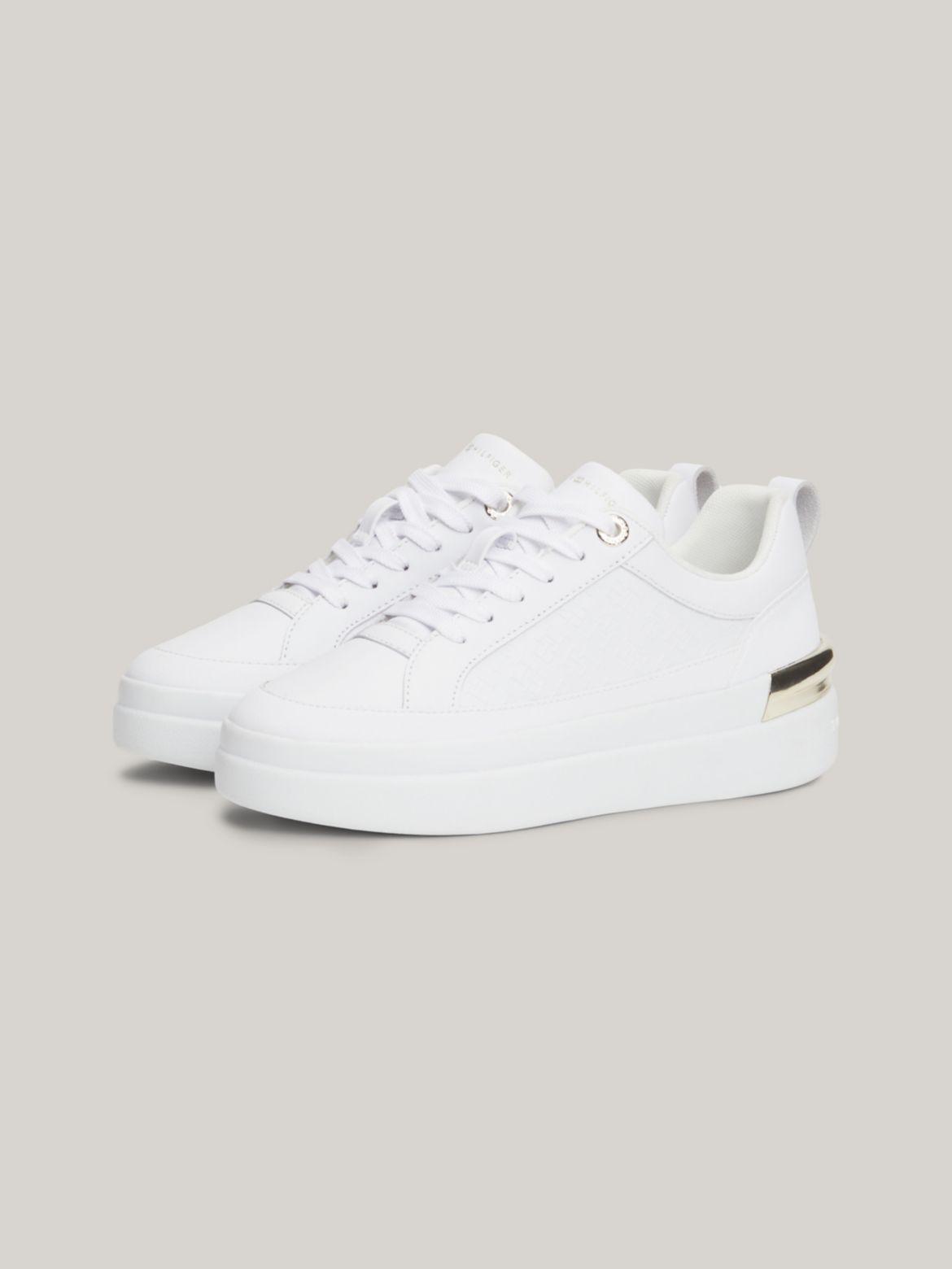 Tommy Hilfiger Women's Monogram Luxe Leather Cupsole Sneaker Product Image