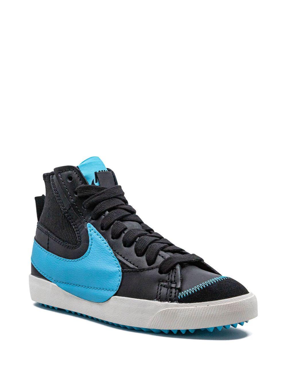 NIKE Blazer Mid '77 Jumbo "black/baltic Blue" Sneakers In Baltic Blue/black/sail Product Image