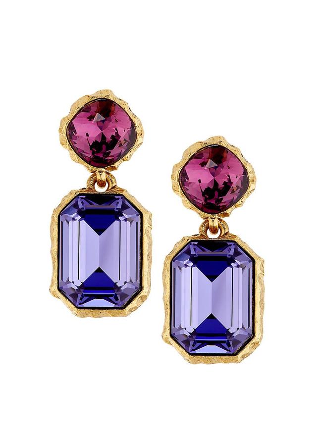 Womens Goldtone & Glass Crystal Drop Earrings Product Image