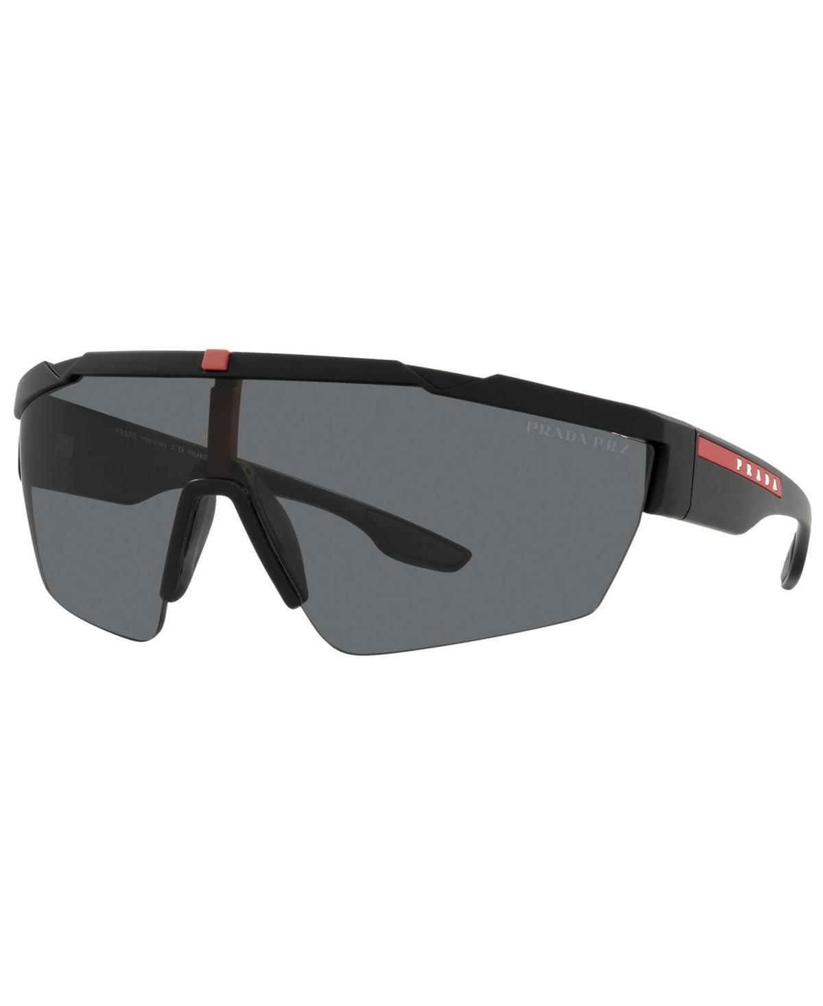 Prada Linea Rossa Mens Sunglasses, Ps 03XS 44 - BLACK RUBBER Product Image