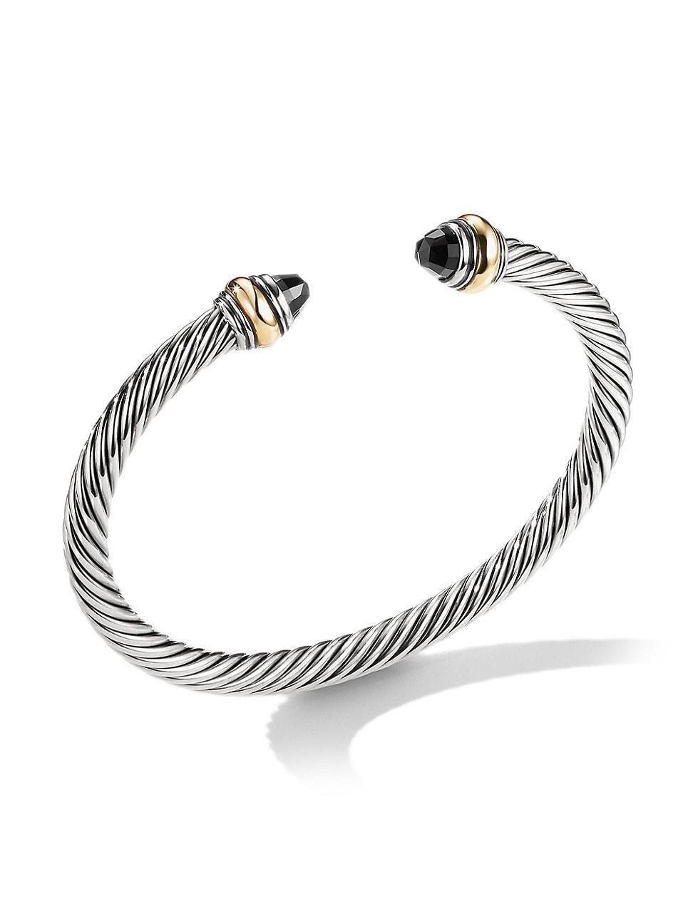 Womens Classic Cable Bracelet In Sterling Silver Product Image