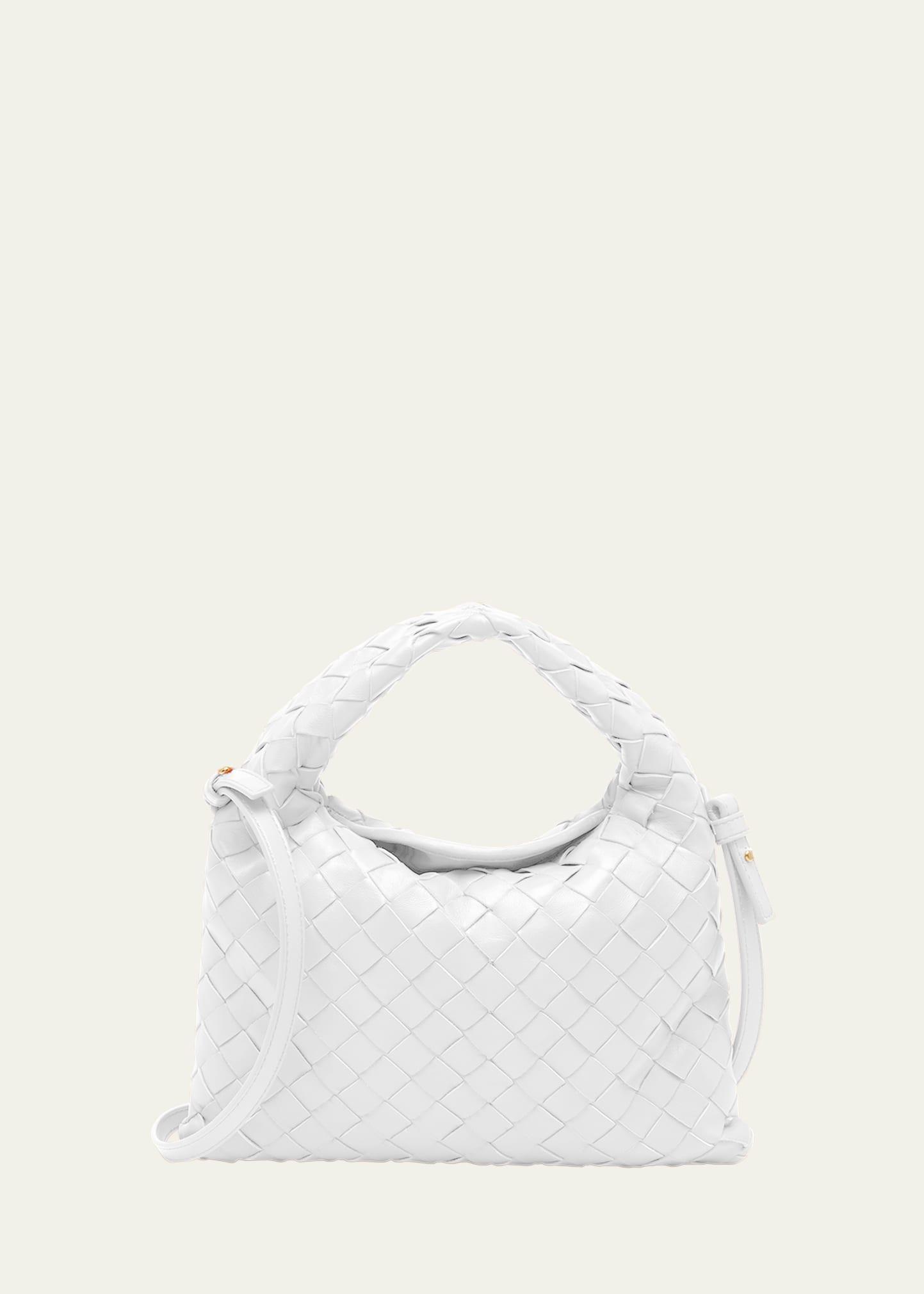 Bottega Veneta Mini Hop Intrecciato Leather Hobo Bag Product Image