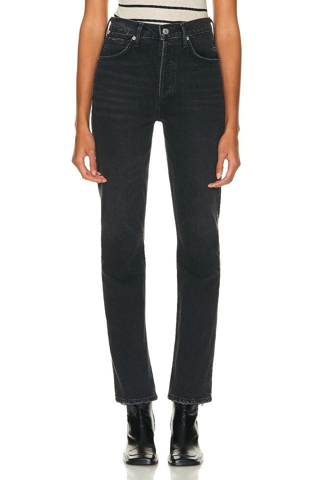 Citizens of Humanity Jolene High Rise Vintage Slim in Stormy - Black. Size 27 (also in 24, 25, 26). Product Image