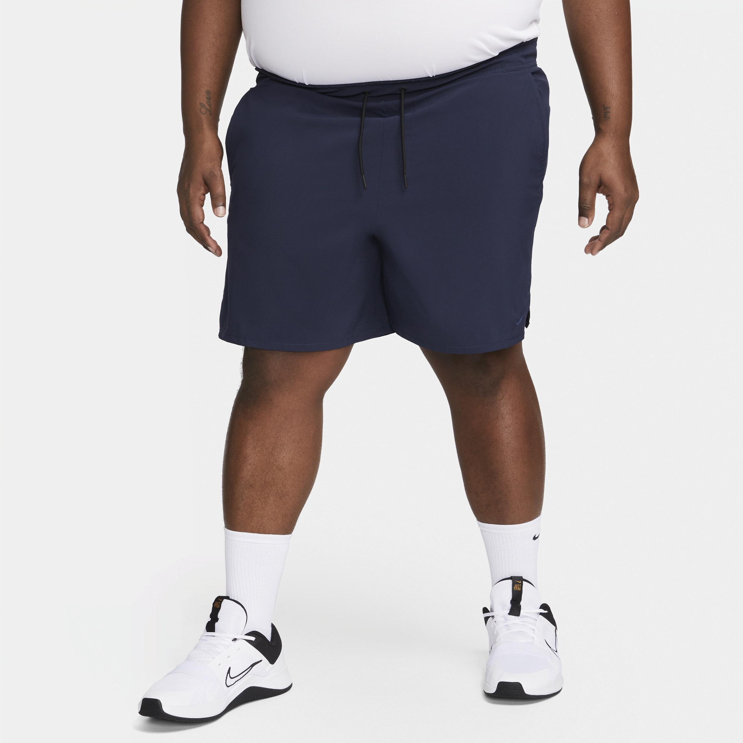 Nike Training Dri-FIT Unlimited ultra-light woven 7inch shorts in navy Product Image