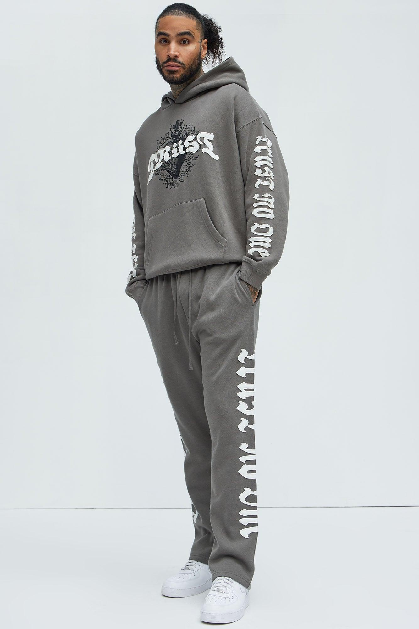 Tyson Trust Issues Straight Sweatpants - Grey Product Image