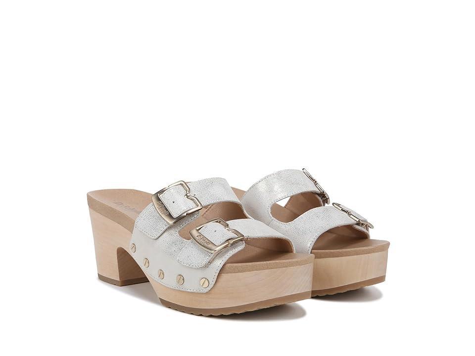 Dr. Scholl's Original Vibe Platform Slide Sandal (Metallic Leather) Women's Sandals Product Image