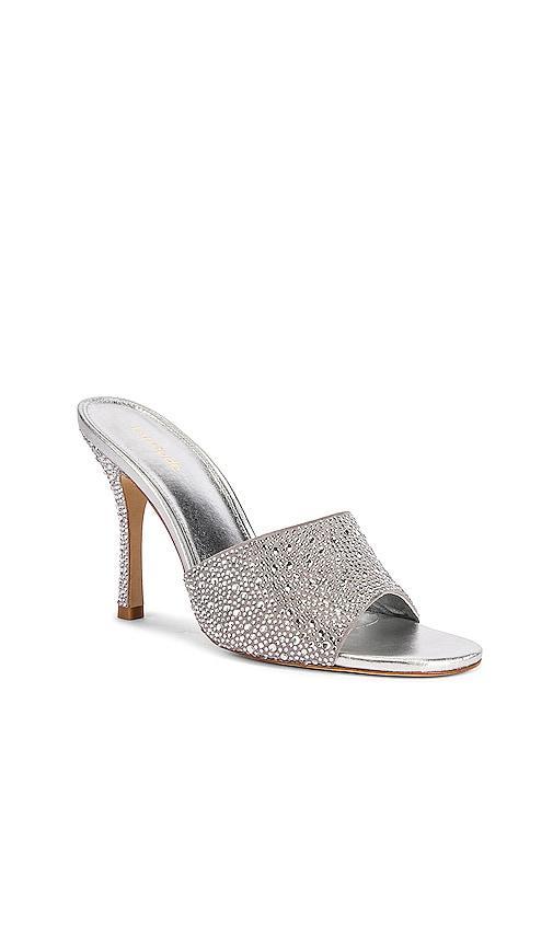 Larroude Colette Crystal Mule in Grey. Size 10, 7, 7.5, 8, 8.5, 9. Product Image