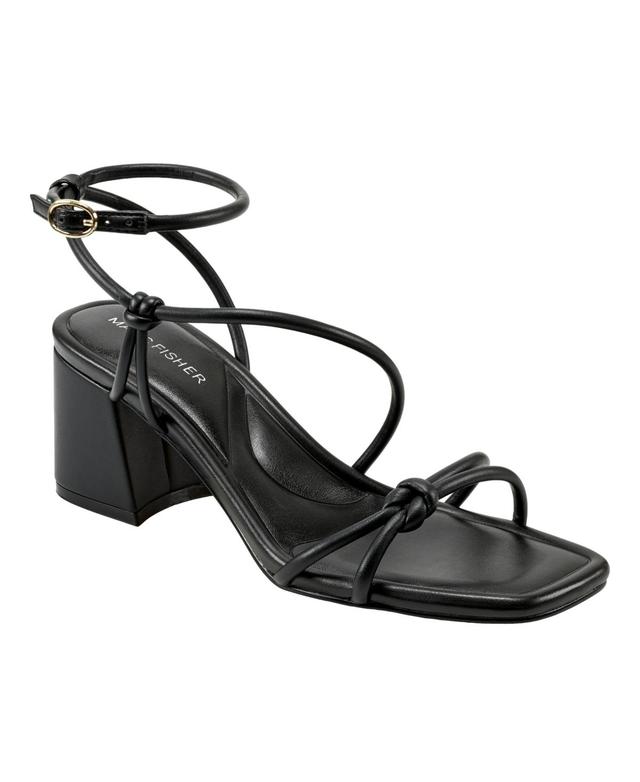 Marc Fisher Womens Gurion Square Toe Strappy Block Heel Sandals Product Image