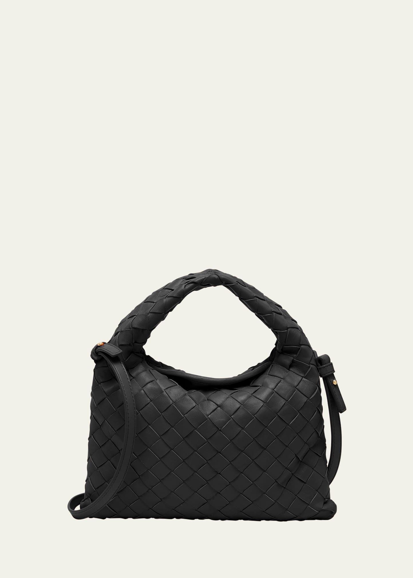 Bottega Veneta Mini Hop Intrecciato Leather Hobo Bag Product Image