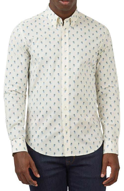 Ben Sherman Regular Fit Dot Print Cotton Button-Down Shirt Product Image