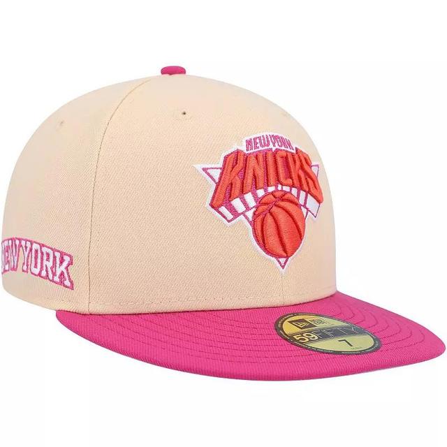 Mens New Era /Pink New York Knicks Passion Mango 59FIFTY Fitted Hat Product Image