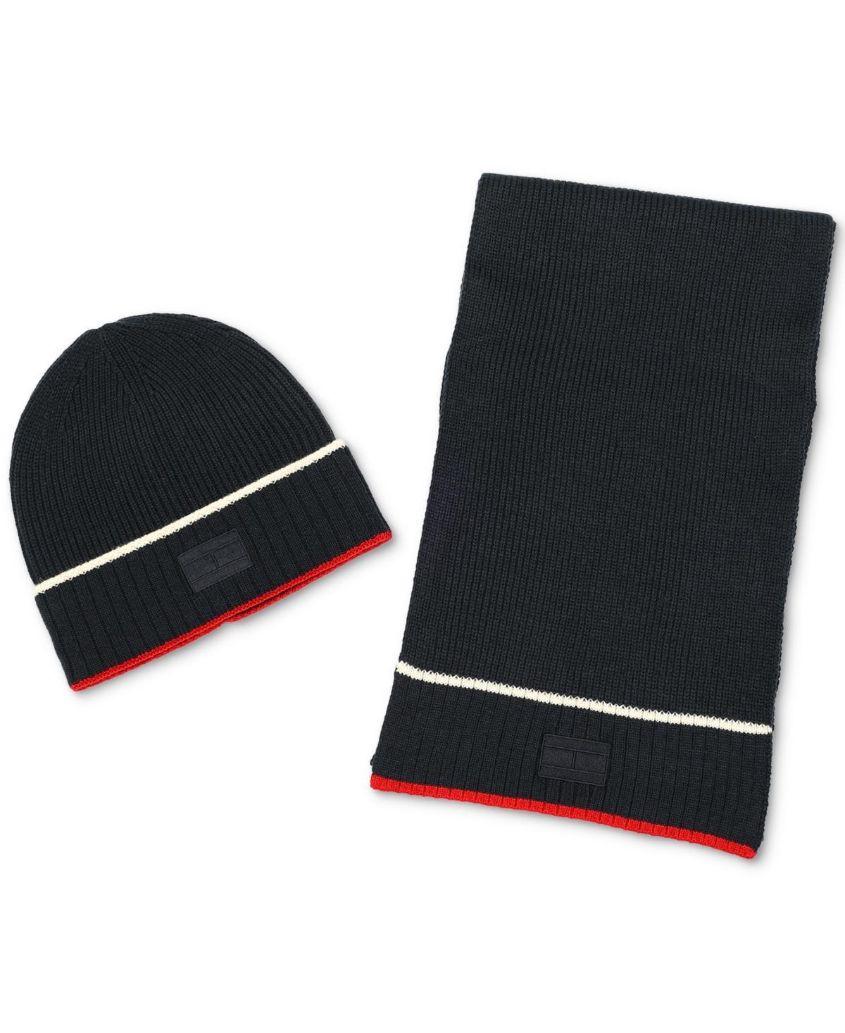 Tommy Hilfiger Mens Tipped Beanie & Scarf Set Product Image