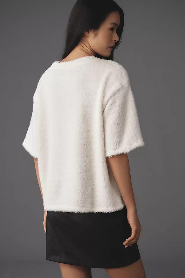 By Anthropologie Short-Sleeve Oversized Knit Top Product Image