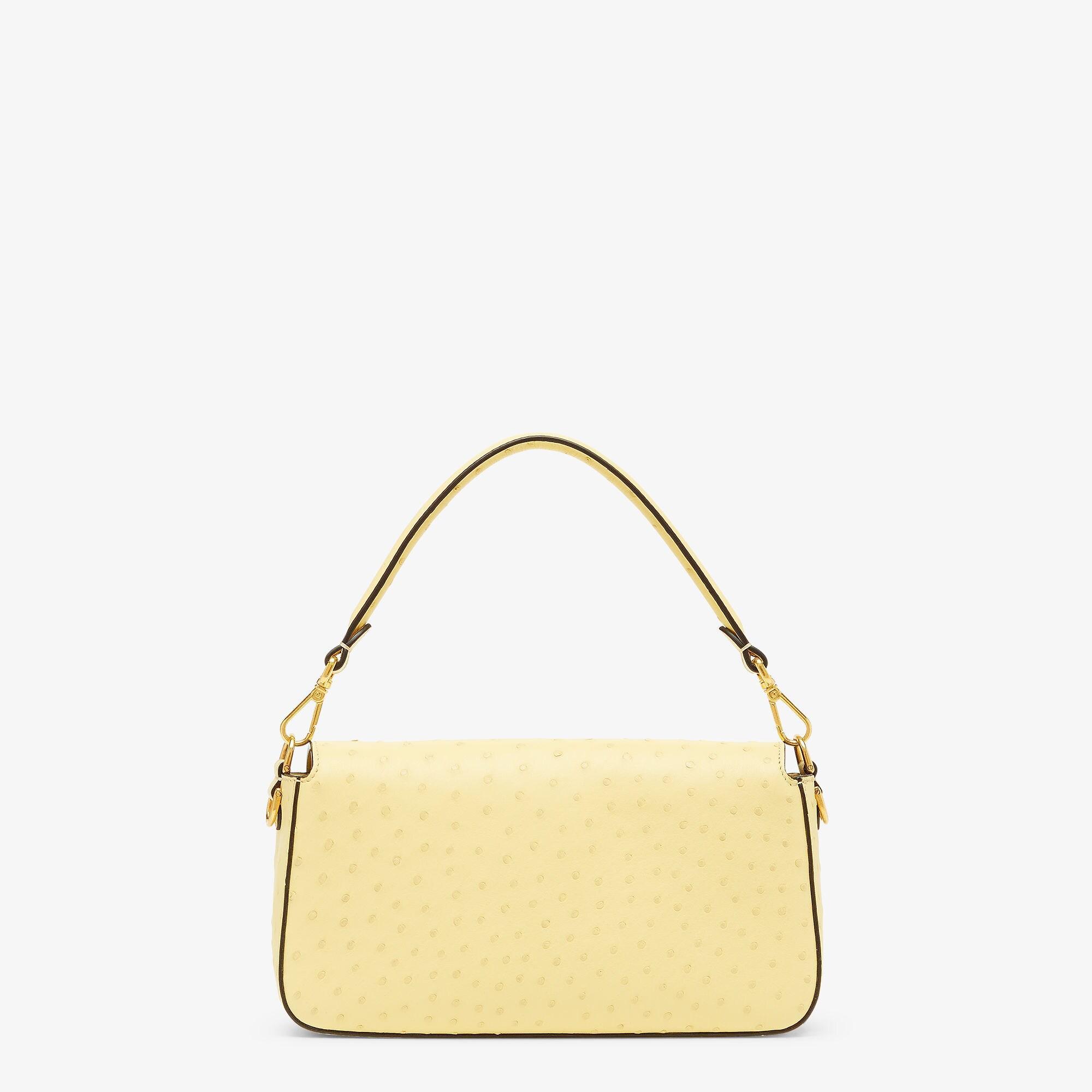 BaguetteYellow ostrich leather bag Product Image