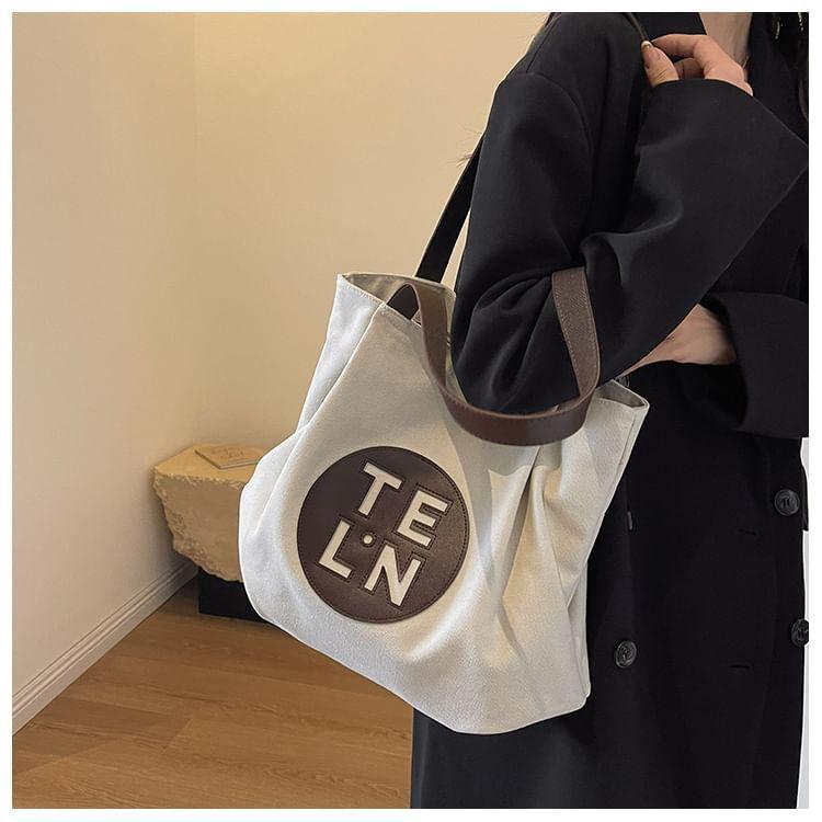 Lettering Applique Tote Bag Product Image