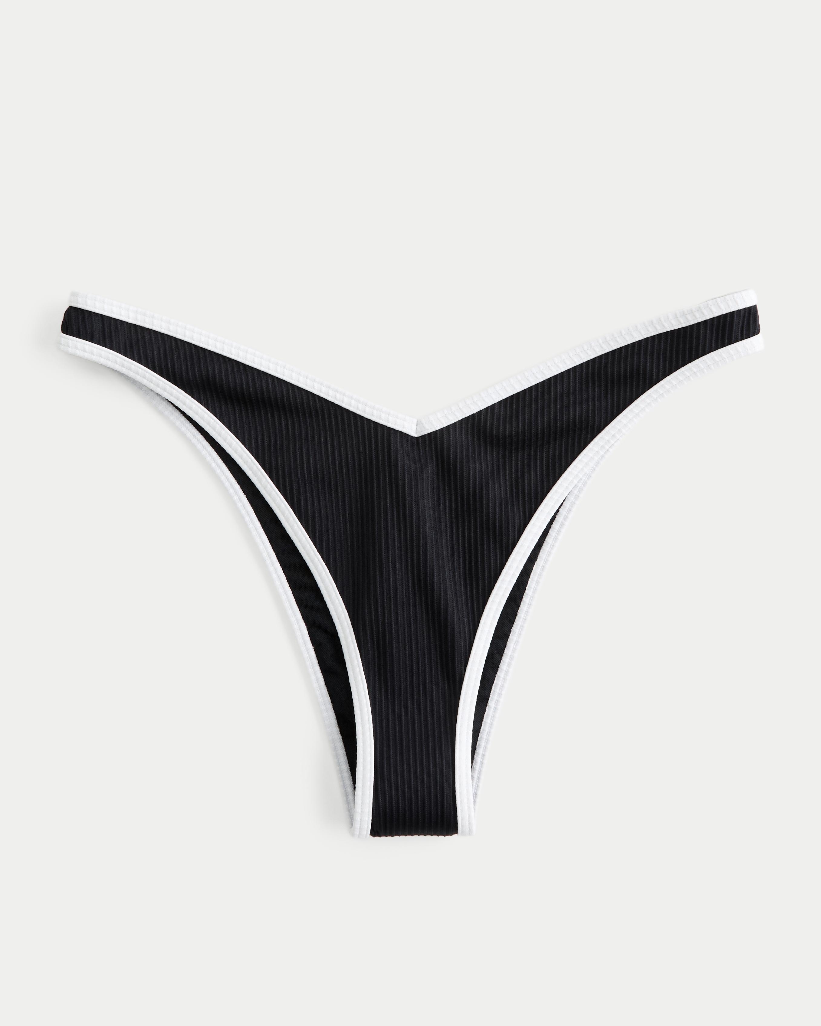 Ribbed High-Leg V-Waist Cheekiest Bikini Bottom Product Image