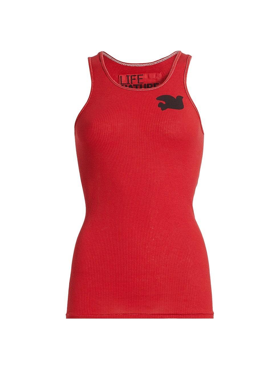 Womens Rib-Knit Cotton Tank Product Image