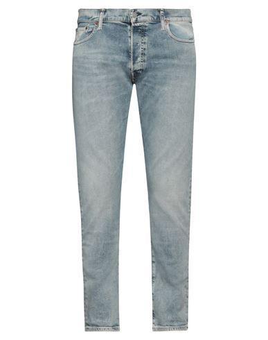 POLO RALPH LAUREN Man Jeans Blue Size 31w-32l Cotton, Lyocell, Elastane, Cow Leather Product Image