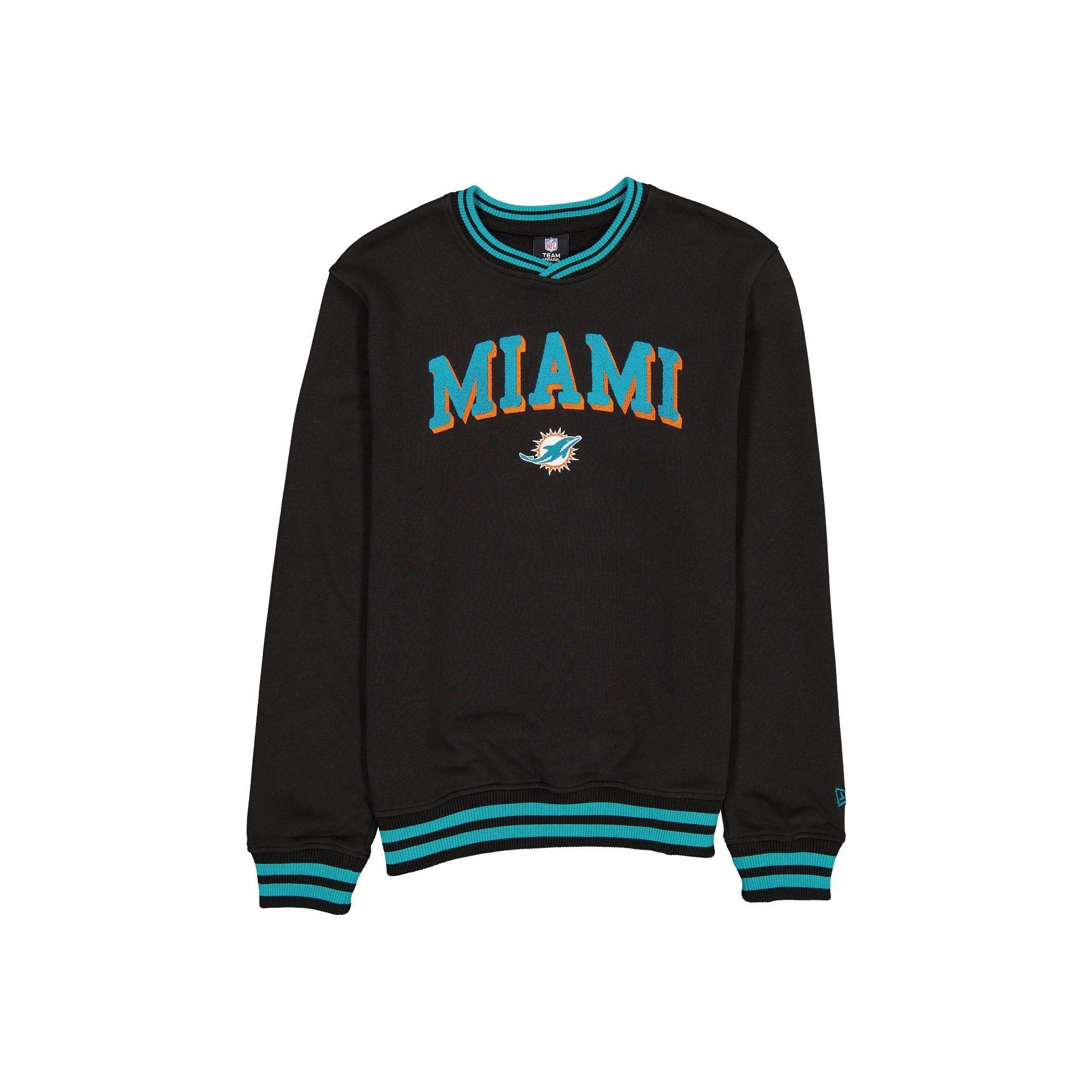 Miami Dolphins Sport Night Black Crewneck Male Product Image