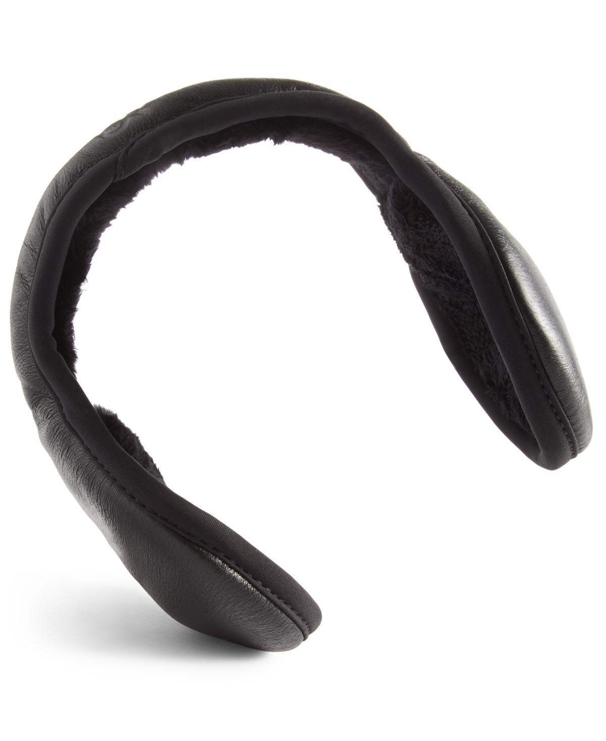 Ur Gloves Mens Black Leather Ear Warmers Product Image