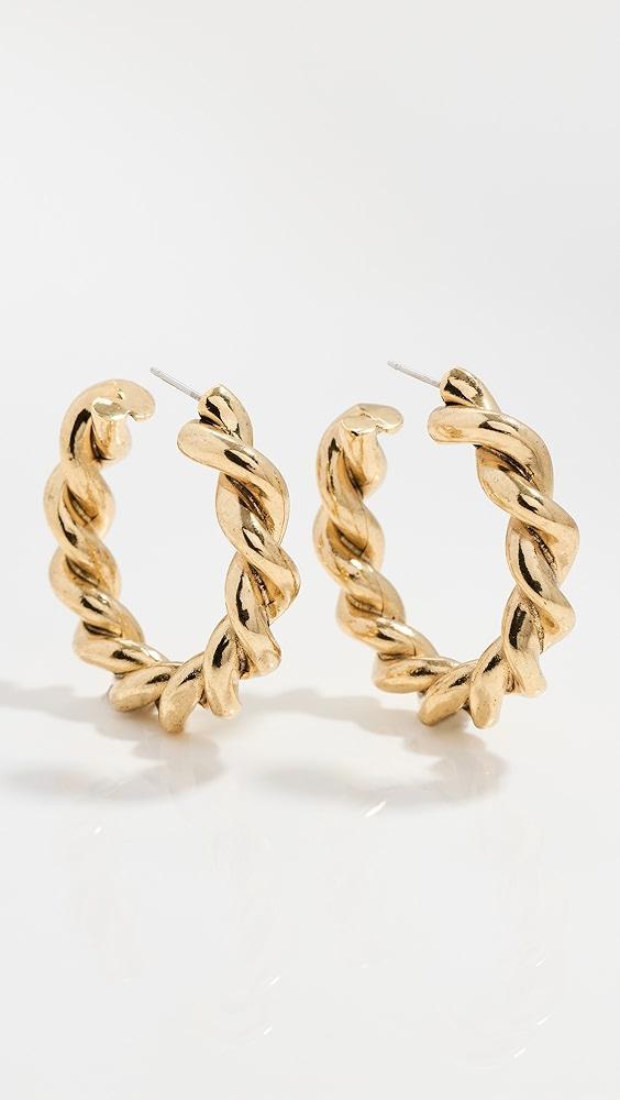 Oscar de la Renta Solid Rope Hoop Earrings | Shopbop Product Image