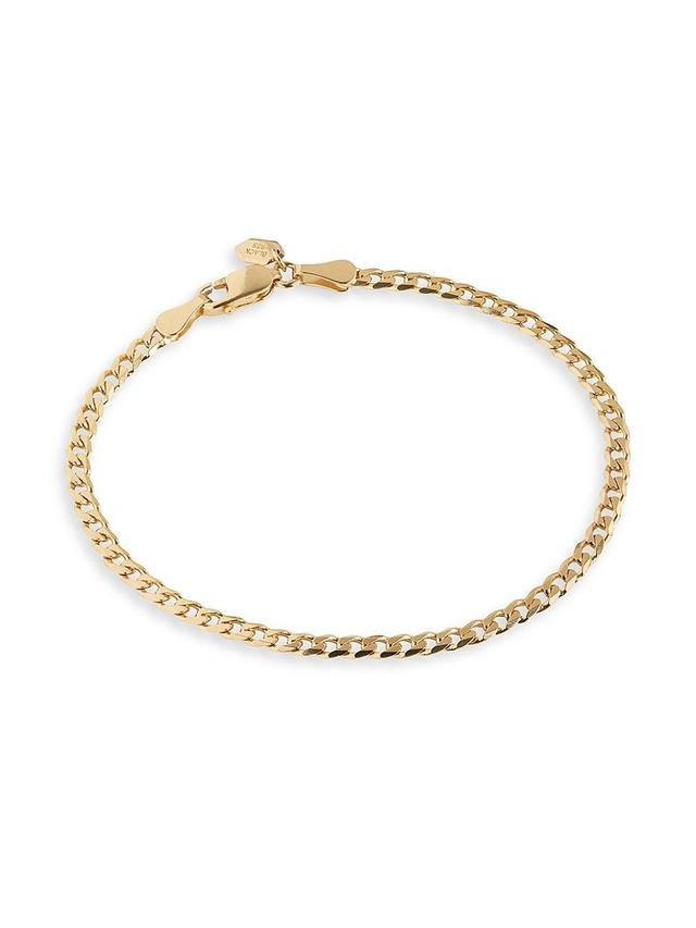 Womens Saffi 22K-Gold-Plated Small Curb-Chain Bracelet Product Image