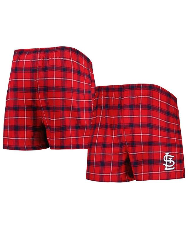 Mens Concepts Sport /Navy St. Louis Cardinals Ledger Flannel Boxers Product Image