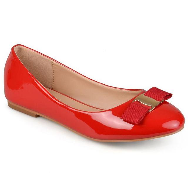 Journee Collection Kim Womens Glossy Ballet Flats, Girls Red Product Image