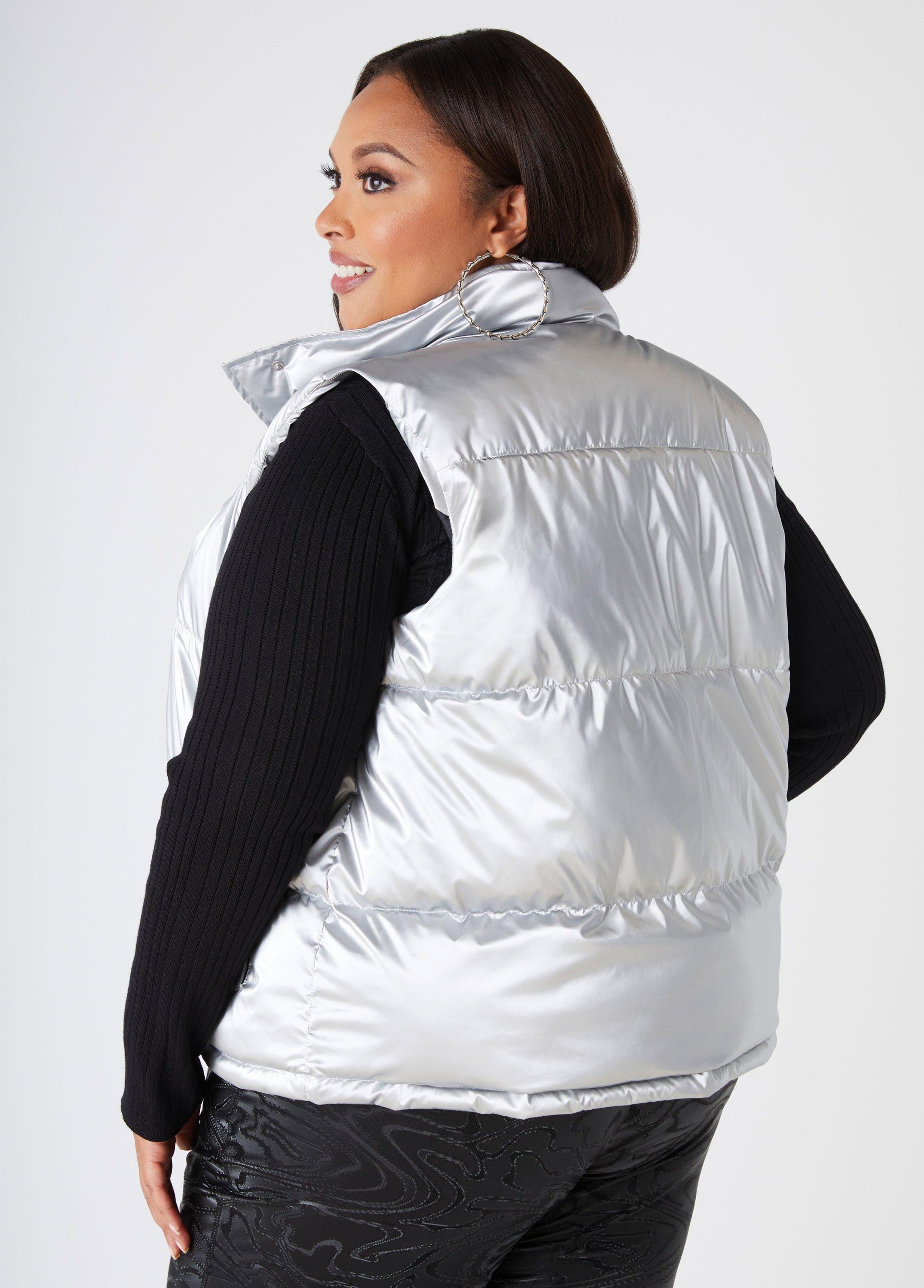 Metallic Puffer Vest Product Image