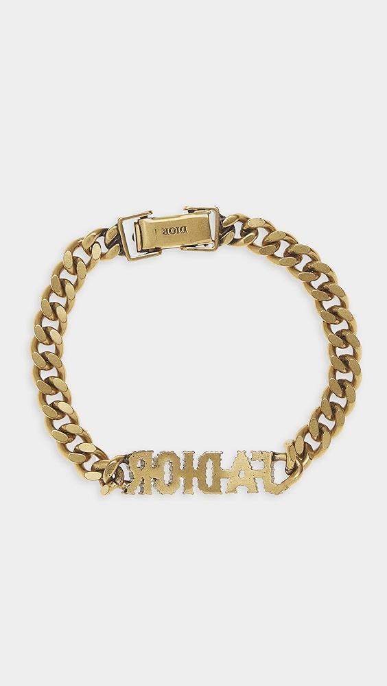 What Goes Around Comes Around Dior Gold Crystal Jadior Chain Bracelet | Shopbop Product Image