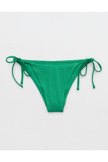 Aerie Crinkle Cheekiest Tie Bikini Bottom Women's Product Image