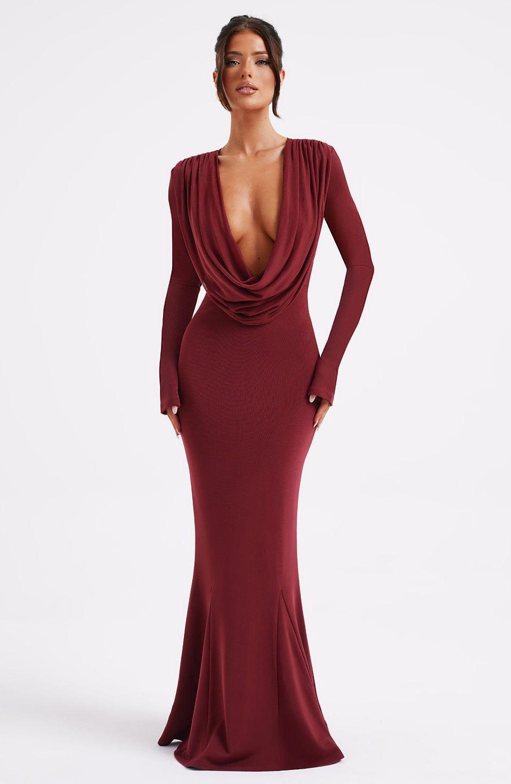 Martina Maxi Dress - Burgundy Product Image