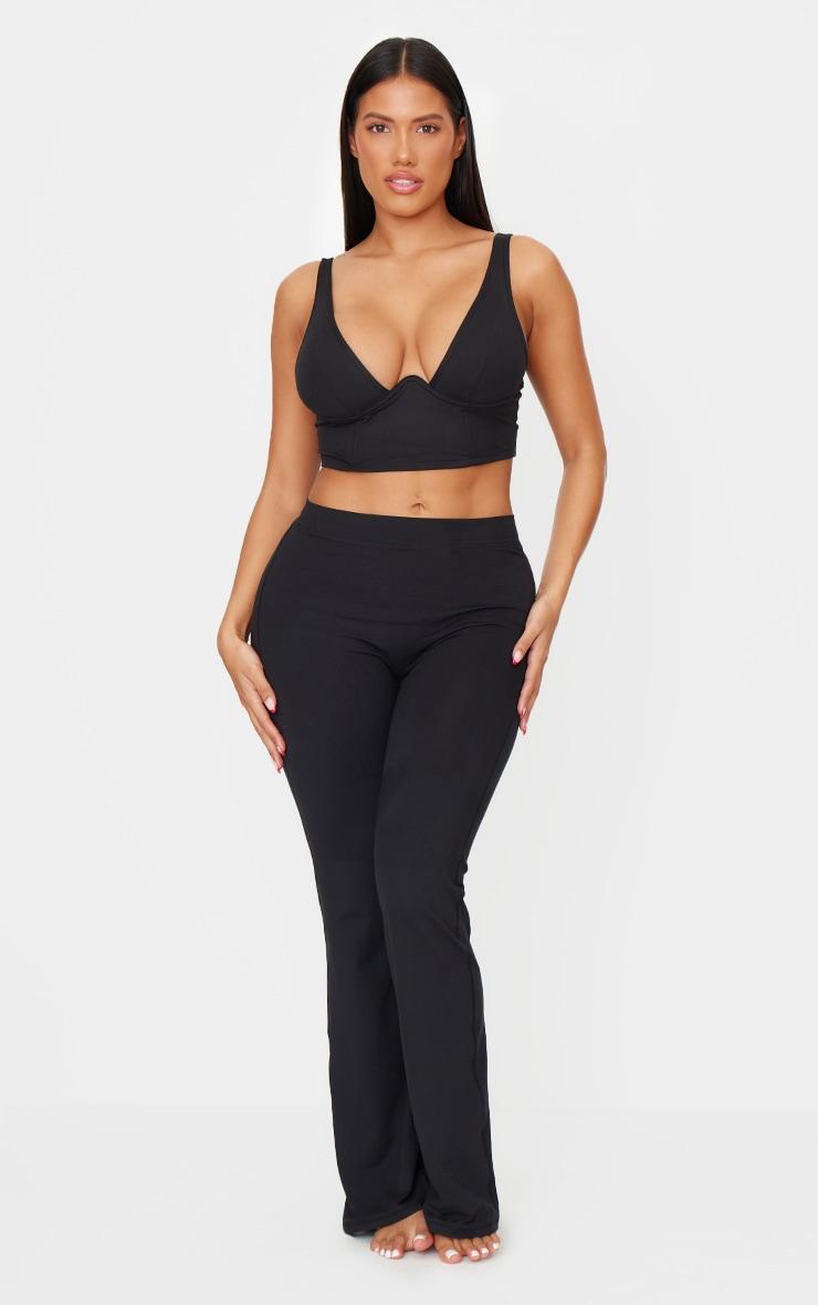 Shape Black Sculpt Ruched Bum Wide Leg Pants Product Image