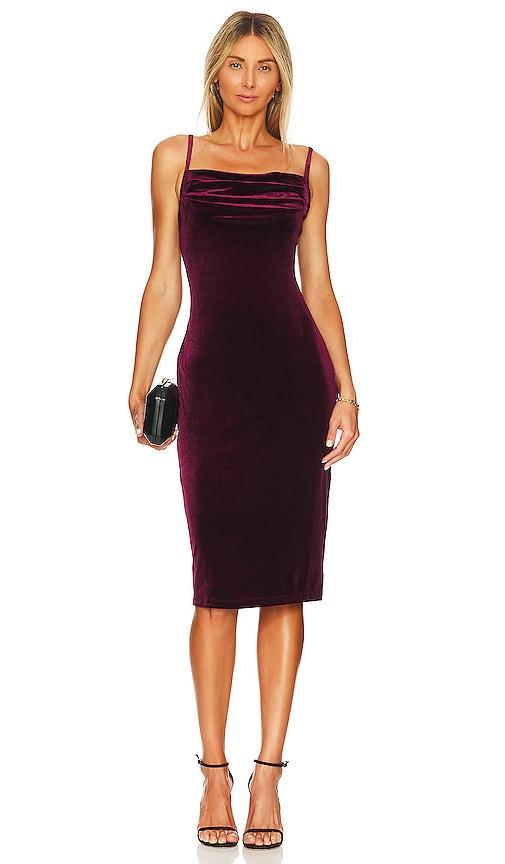 Bias Velvet Midi Slip Dress Product Image