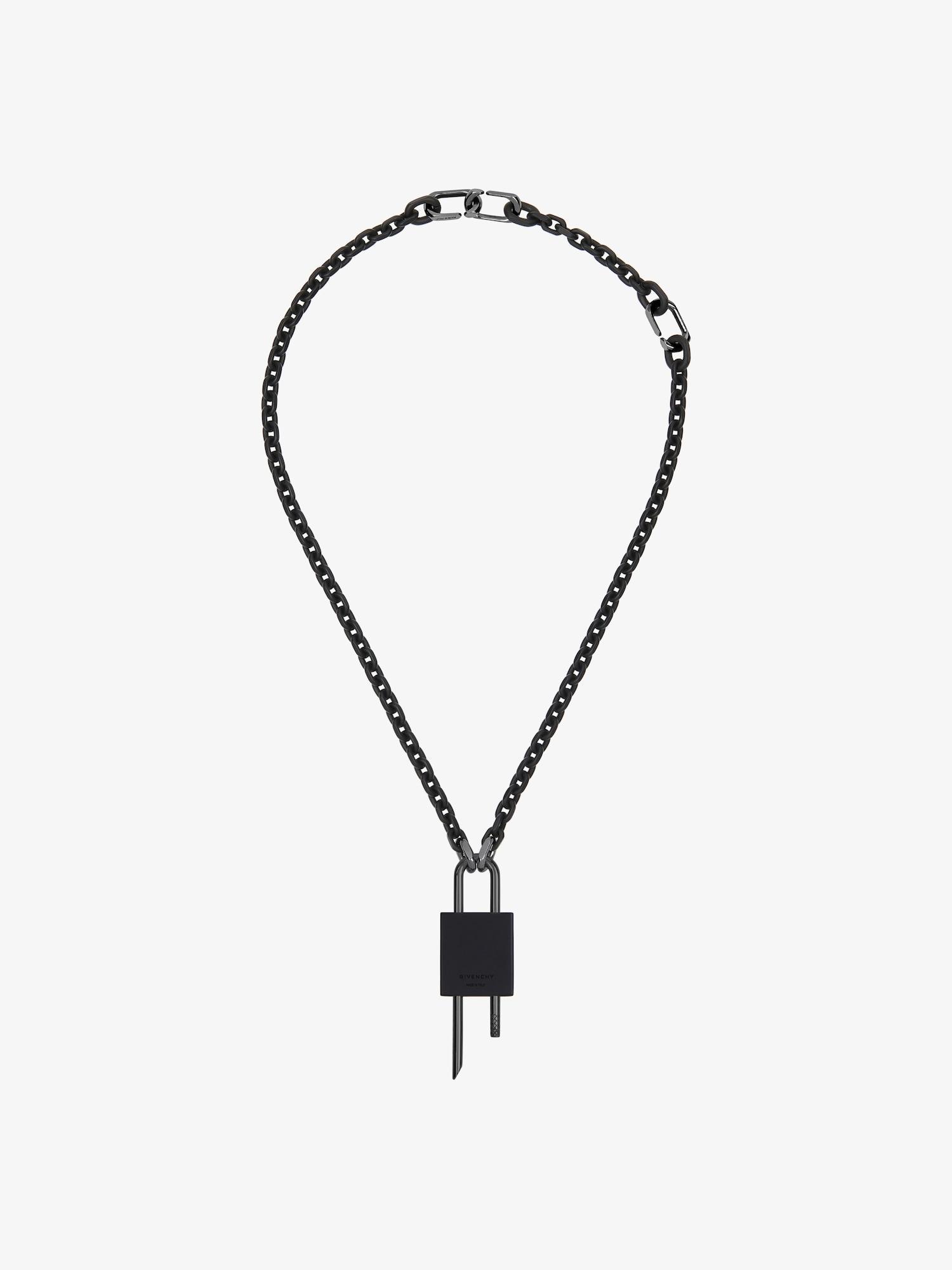 Small Lock necklace in metal Product Image