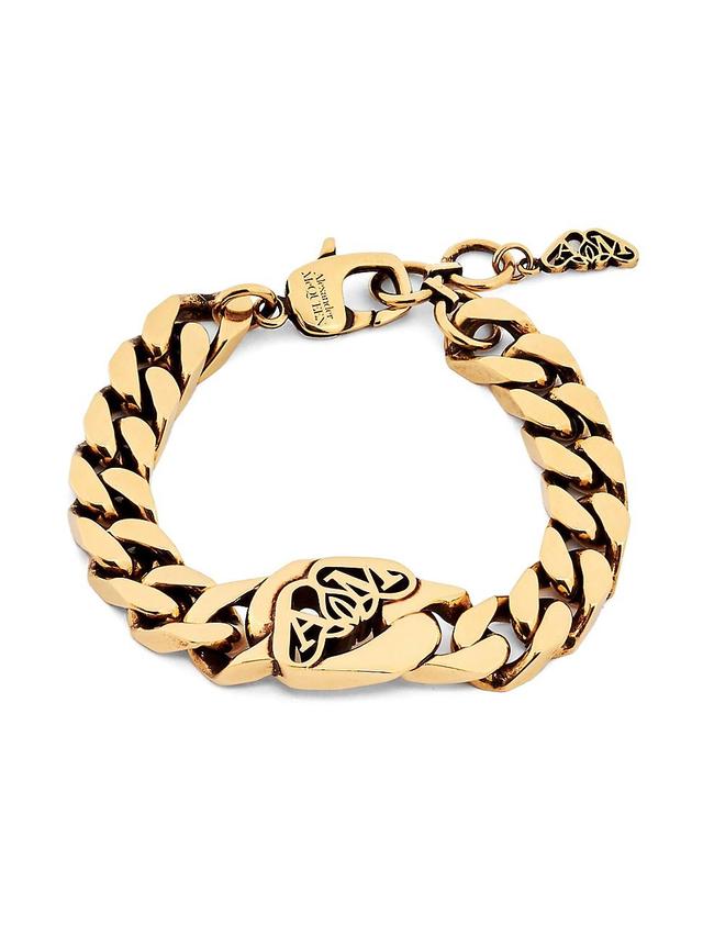 Womens Seal Goldtone Curb Chain Bracelet Product Image