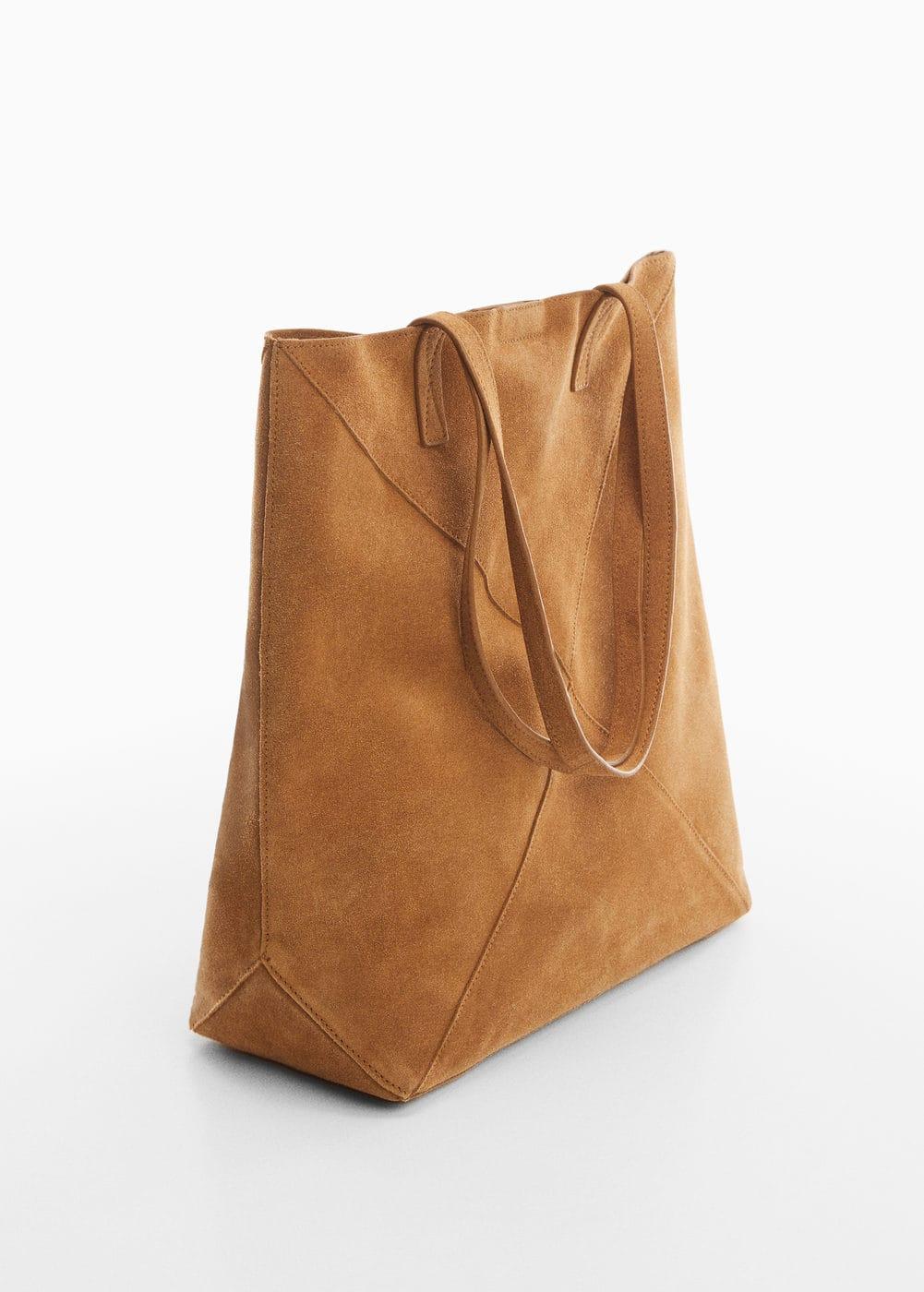 MANGO - Leather shopper bag - One size - Women Product Image