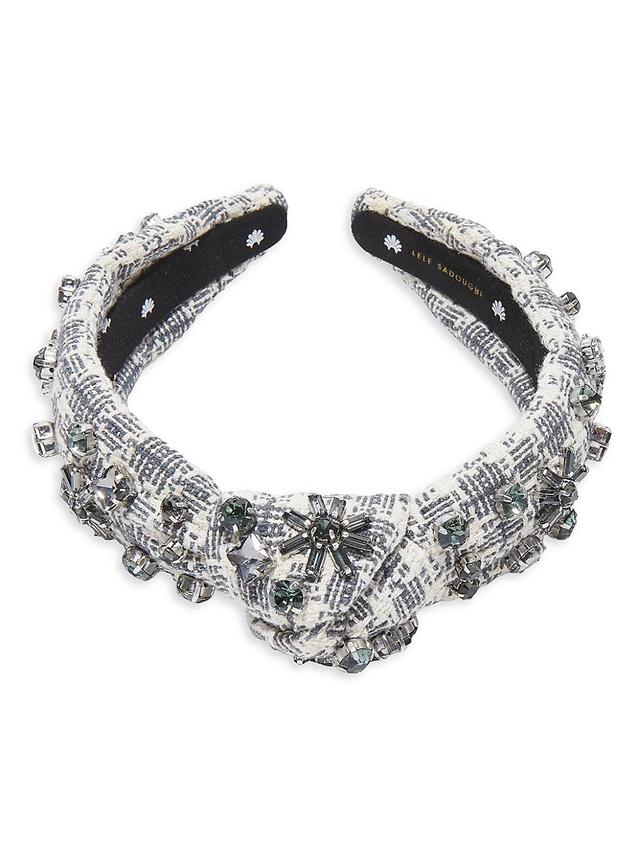 Womens Crystal Snowflake Knotted Headband Product Image