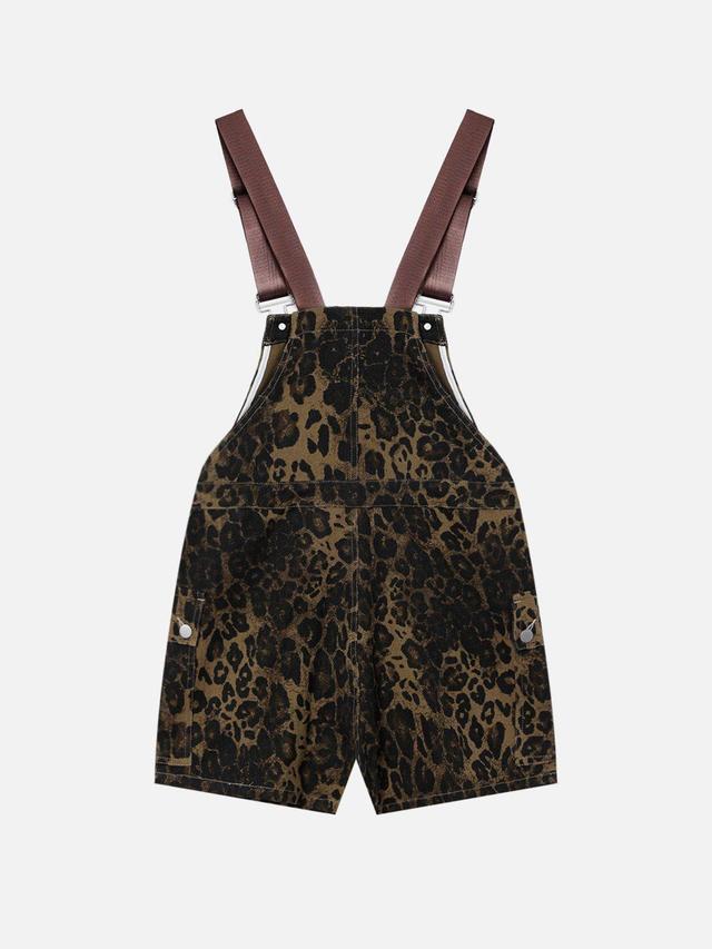 Aelfric Eden Leopard Print Overall Shorts Product Image