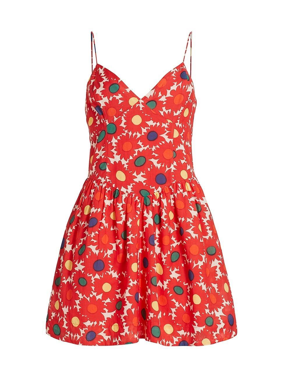 Womens Rhonda Floral Basque-Waist Minidress Product Image