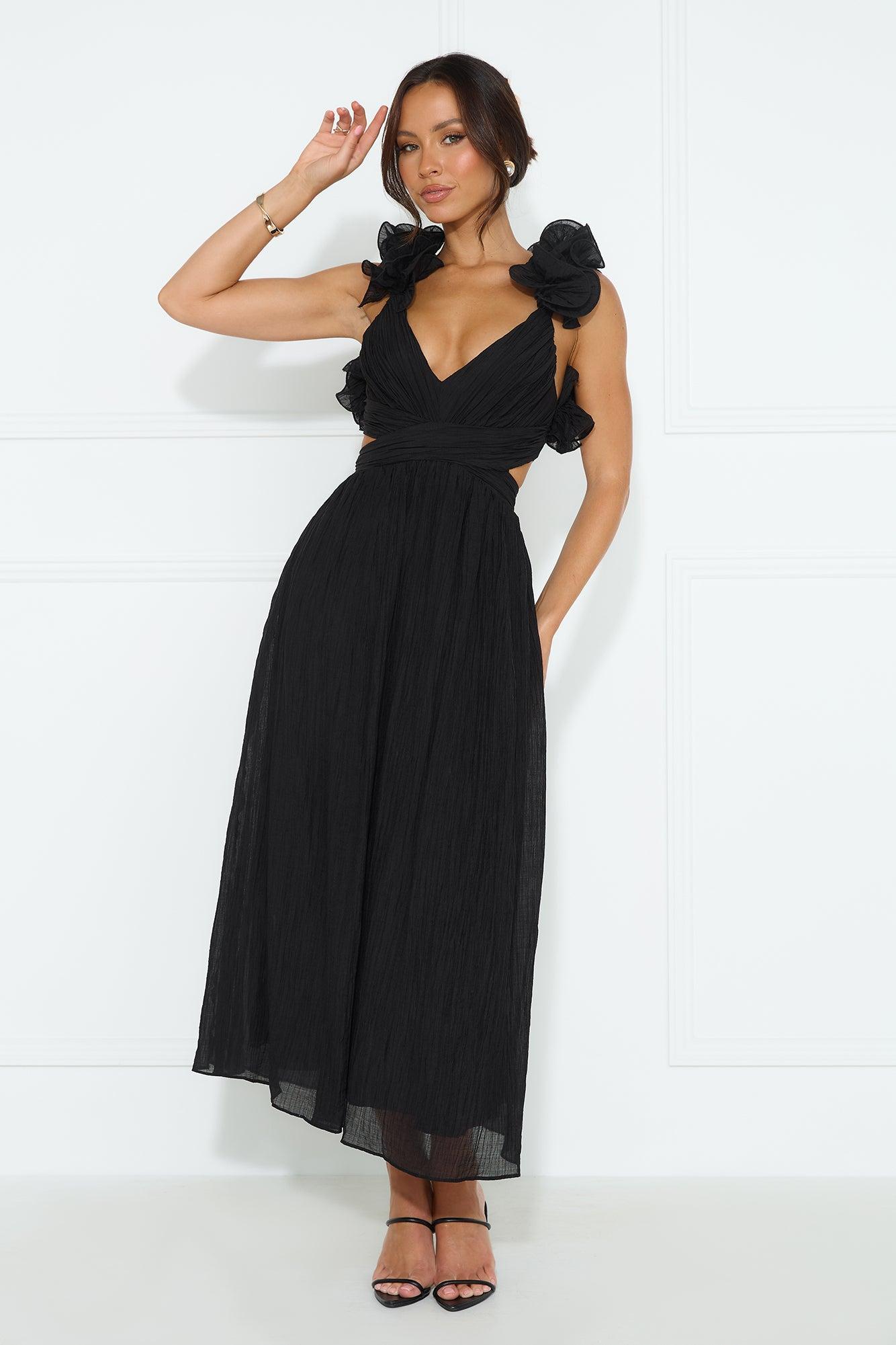 Ring The Wedding Bells Maxi Dress Black Product Image