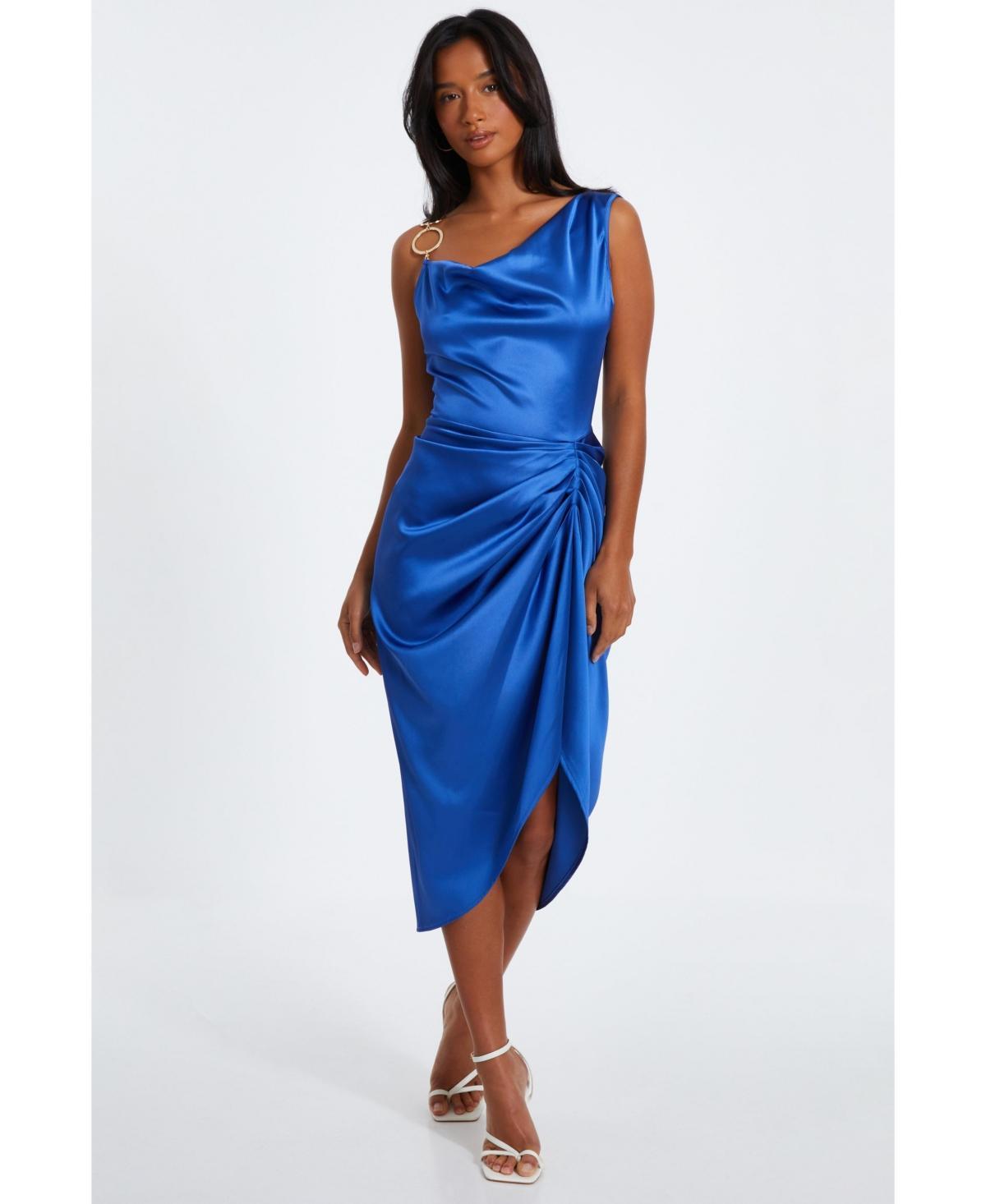 Quiz Womens Womenss Satin Ruched Cowl Midi Dress Product Image