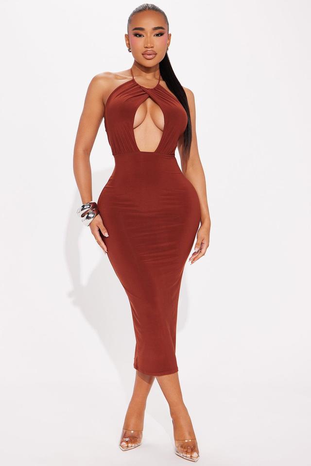 Emmeline Midi Dress - Cognac Product Image