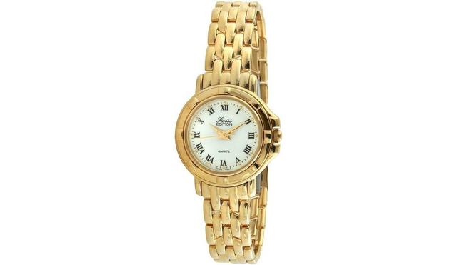 Swiss Edition Womens Watch with 23K Gold Plated Dress Bracelet Product Image