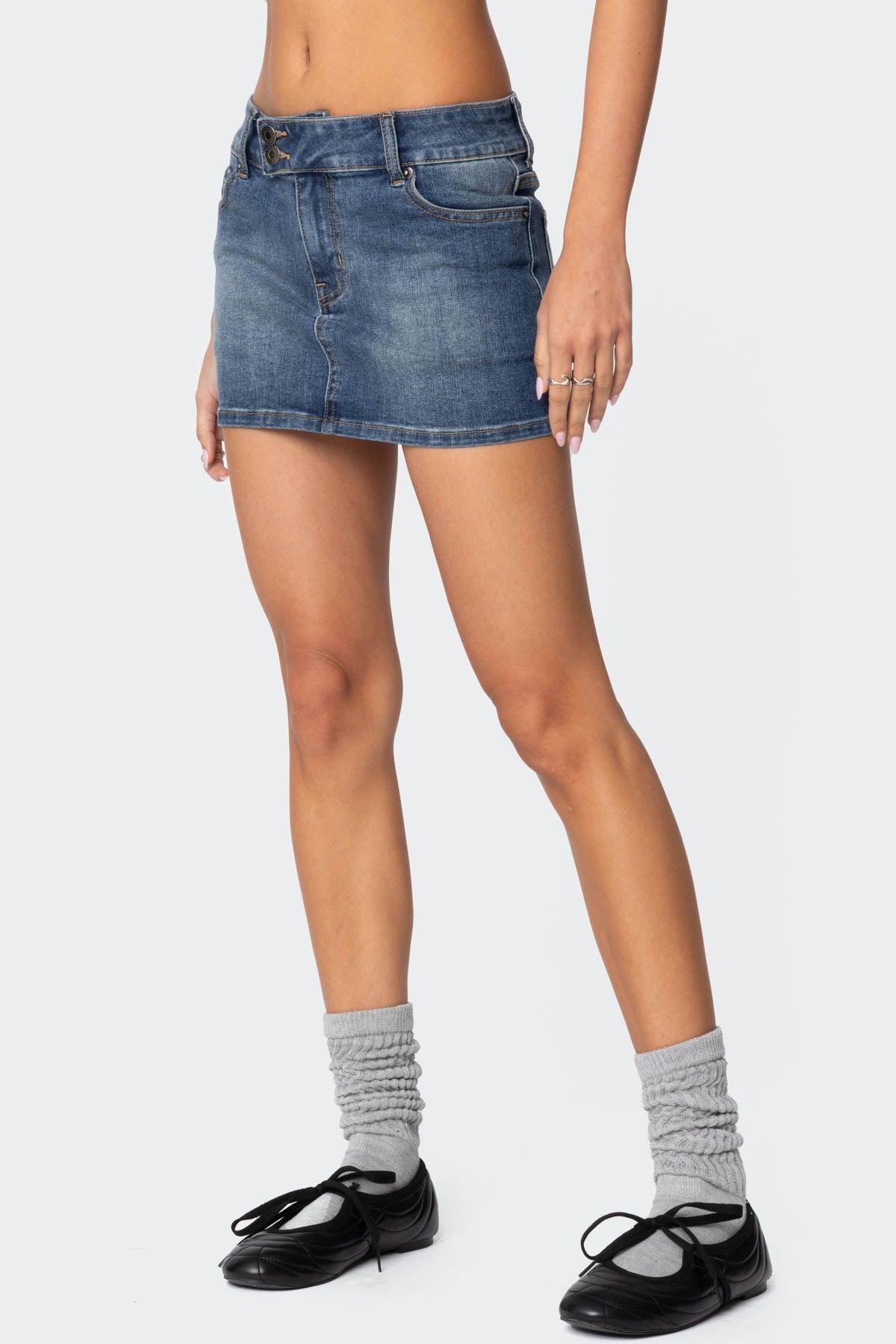 Eryn Denim Mini Skirt Product Image