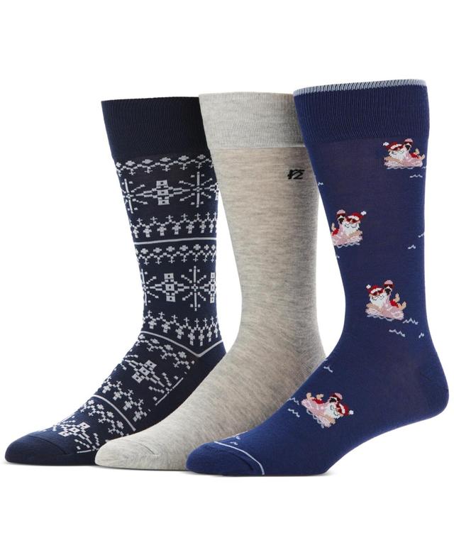 Perry Ellis Portfolio Mens 3pk. Festive Graphic Socks Product Image